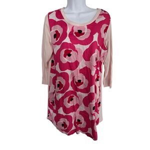 Kate Spade Dream A Little Dream Pink Poppy Floral Sleep Shirt Nightgown Medium